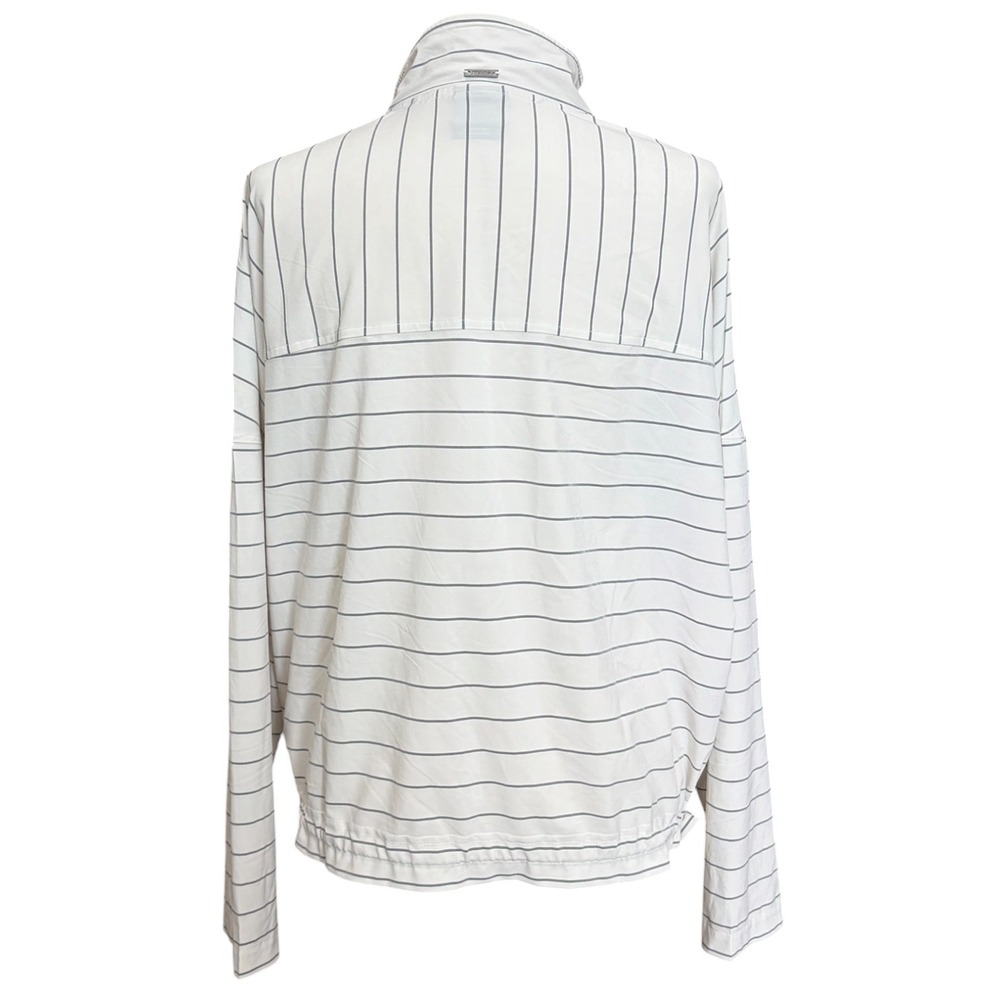 prAna Railay Series Pullover White Striped Quarter Zip Jacket Large - Picture 4 of 7